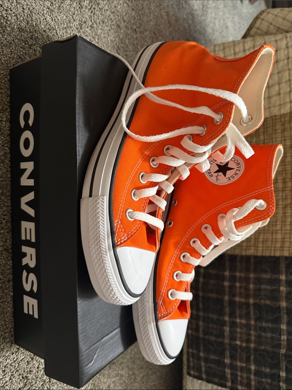 Converse Kids Orange High Top Chuck Taylor Sneakers